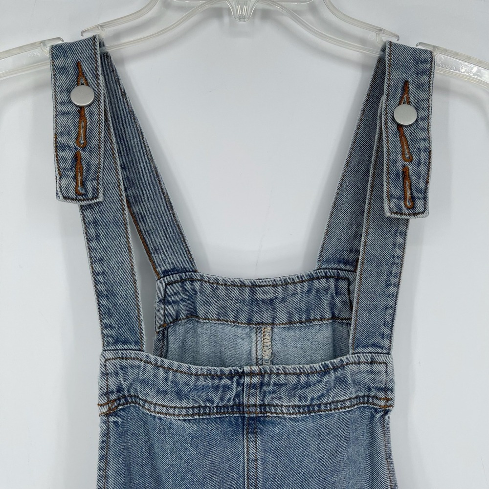 DAZY Women's Blue Denim Pocket Utility Relaxed Fit Shortall Overalls Size XL - Picture 3 of 7